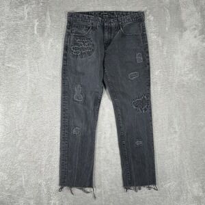 Big Star Billie Boyfriend Jeans‎ Womens 27 Distressed Frayed Hem Denim